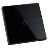 Односенсорний вимикач Sanico Goldlux Wi-Fi SMART чорного кольору з конденсатором TUYAsmart IP20 – 319050