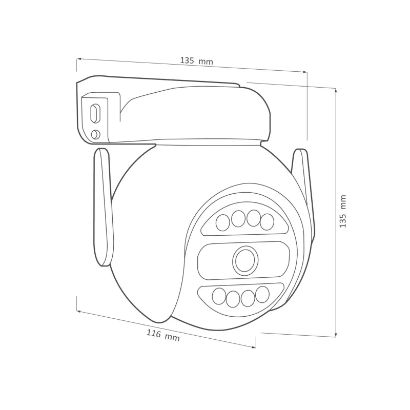 Вулична камера Sanico Goldlux Wi-Fi Tuya COSMO Z4 IP65 - 329240