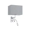 Бра, настінний світильник Nowodvorski 11793 Hotel Mood E27+LED 2x10W+2.2W 4000K IP20 сірий