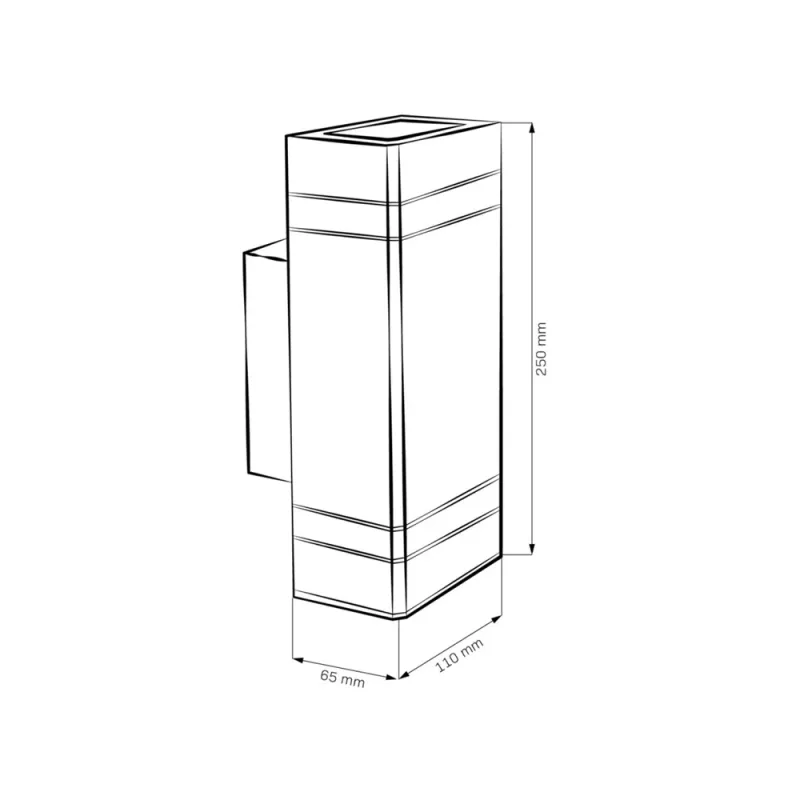 Вуличний світильник Goldlux 307866 Gilbert GU10 2x10W IP44 чорний