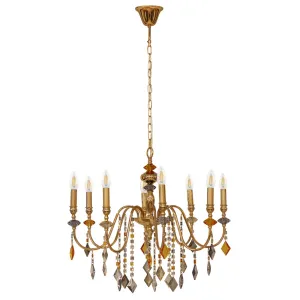 Люстра Edlin PL2416-8 Vanessa E14 8x12W IP20 золотий 32205341